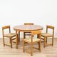 Vintage dining room set in the style of Charlotte Perriand 1970.