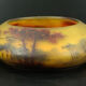 Circular glass bowl - hand-painted by Jean Simon Peynaud