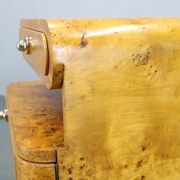 Pair of Art Deco burl wood nightstands, Czechoslovakia, 1940s