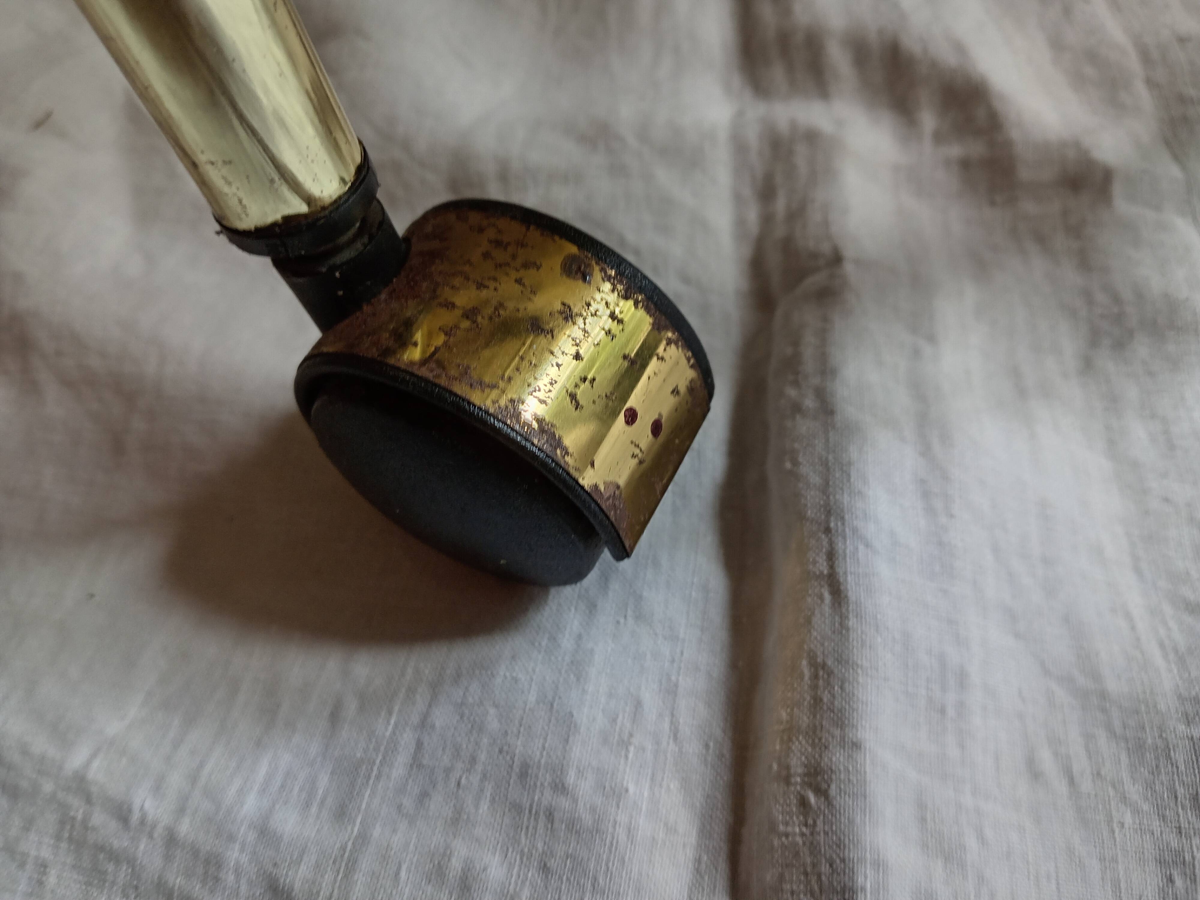 Vintage serving trolley with smoked glass from the 1970s