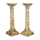 Pair of hand-carved Corinthian pillar bases