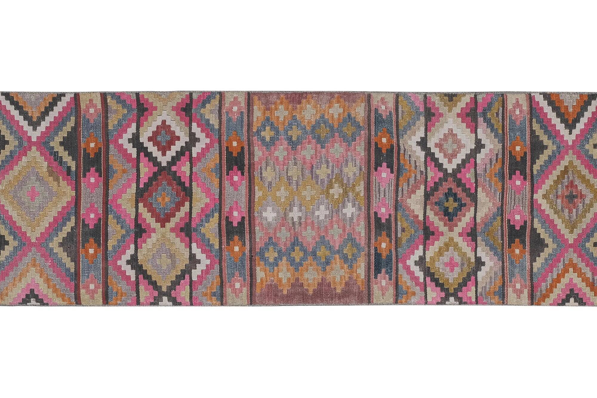 Tapis de couloir turc vintage 76x372 cm