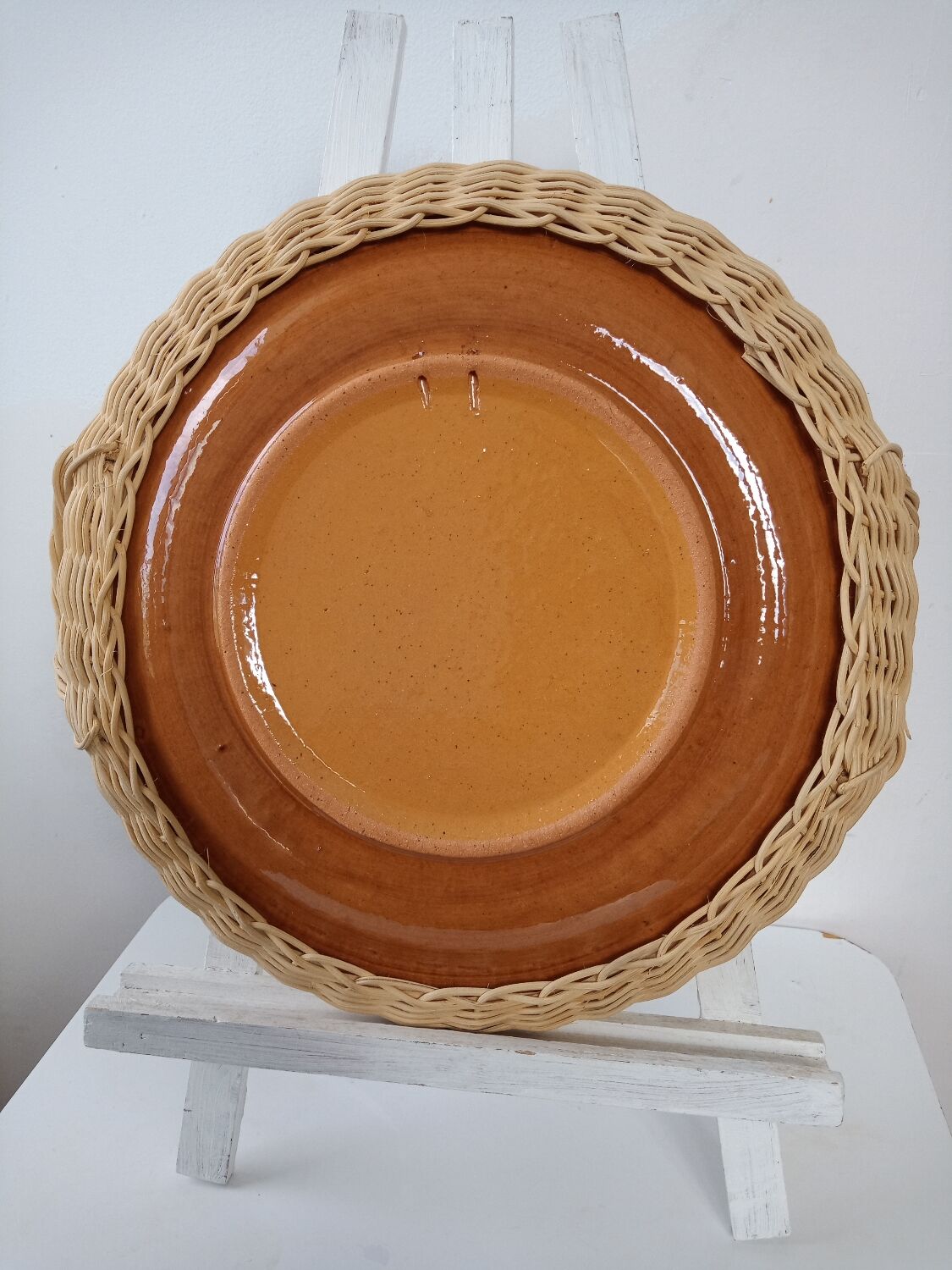 Handmade enameled dish hauswirth soufflenheim