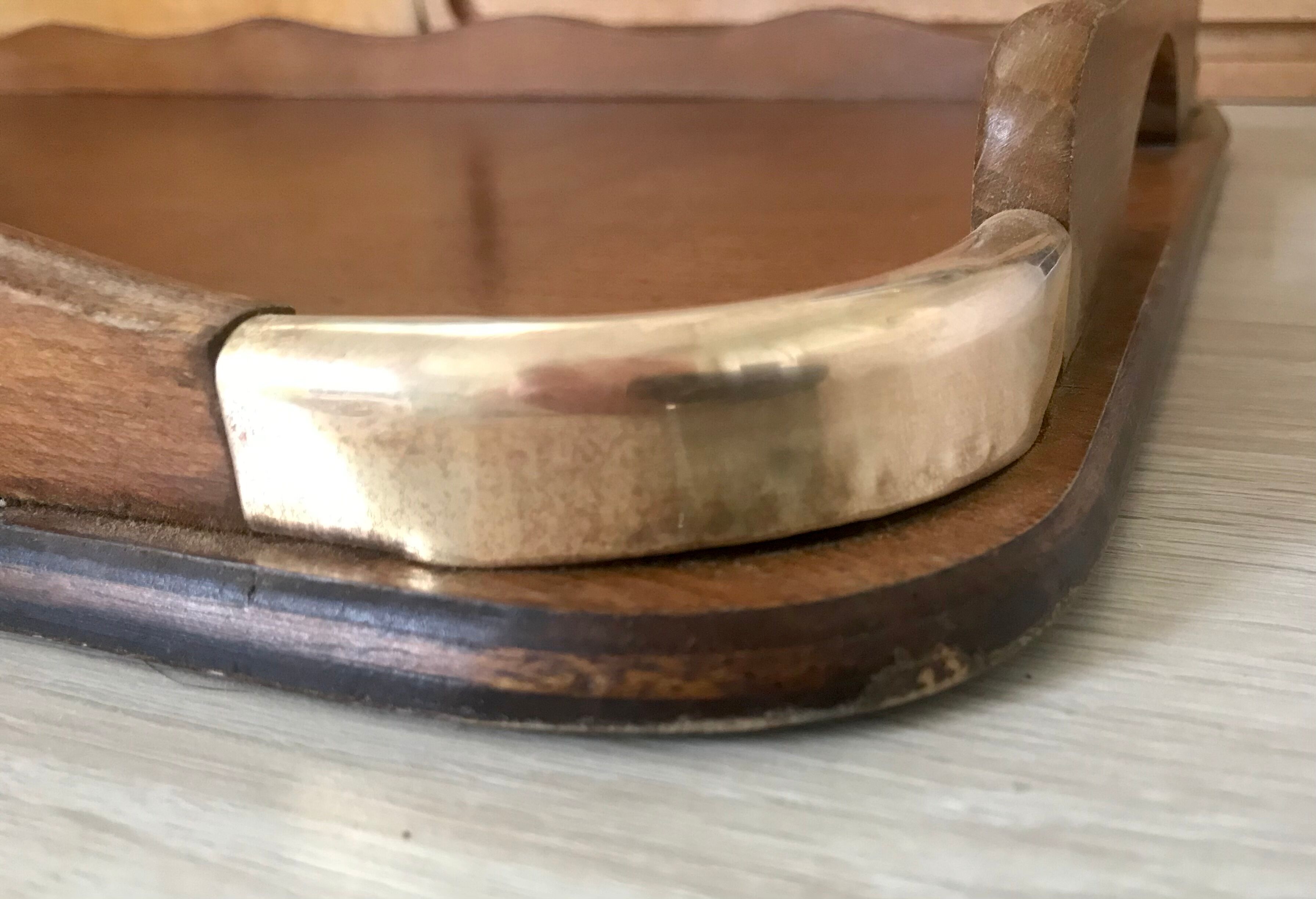 Wood and brass top 62X39