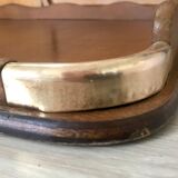 Wood and brass top 62X39