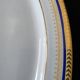 Set of 2 oval shrimp dishes in Limoges porcelain "Blue de F"