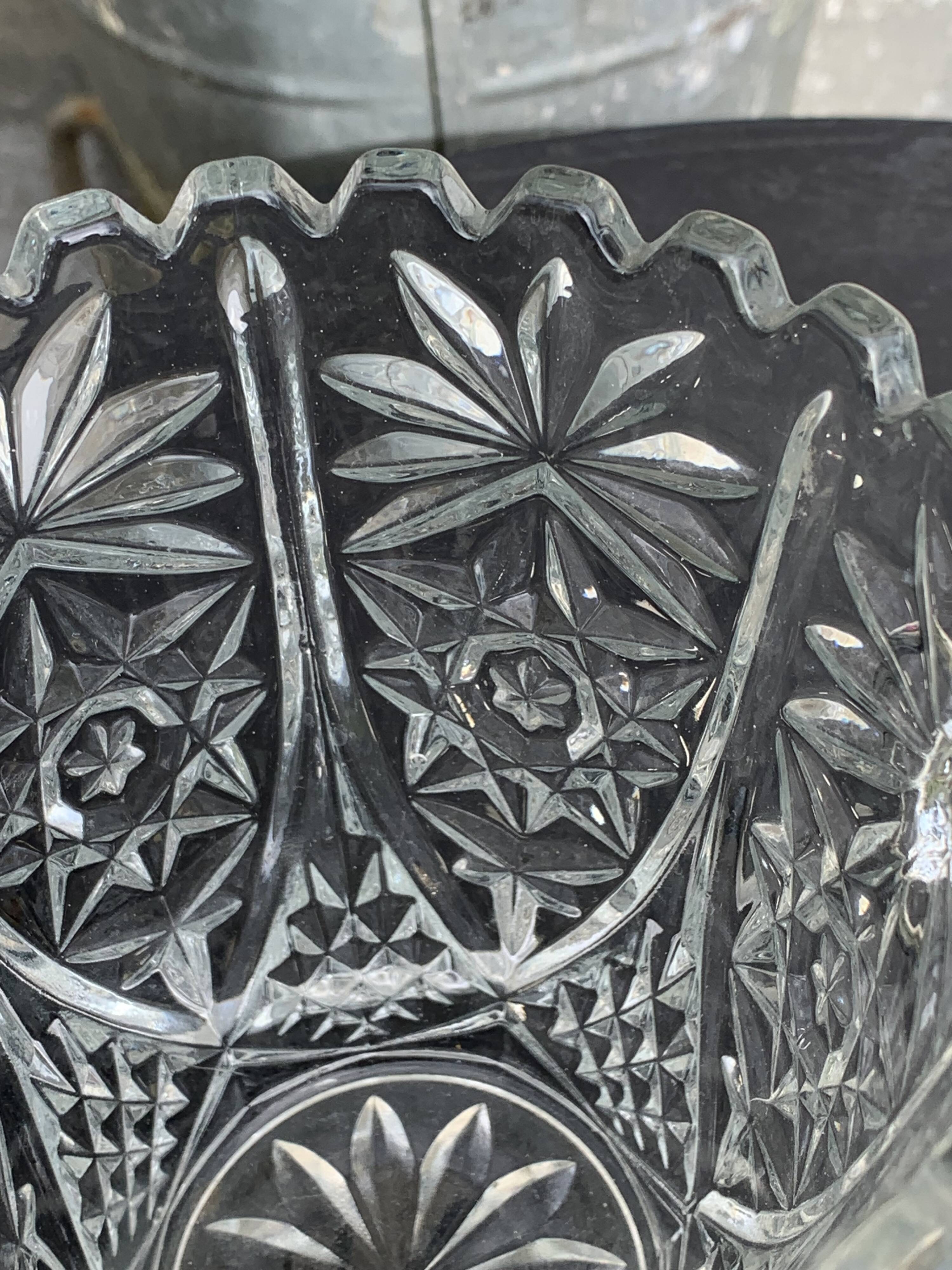 Whiskey carafe and ice bucket in transparent glass vintage 1960/70