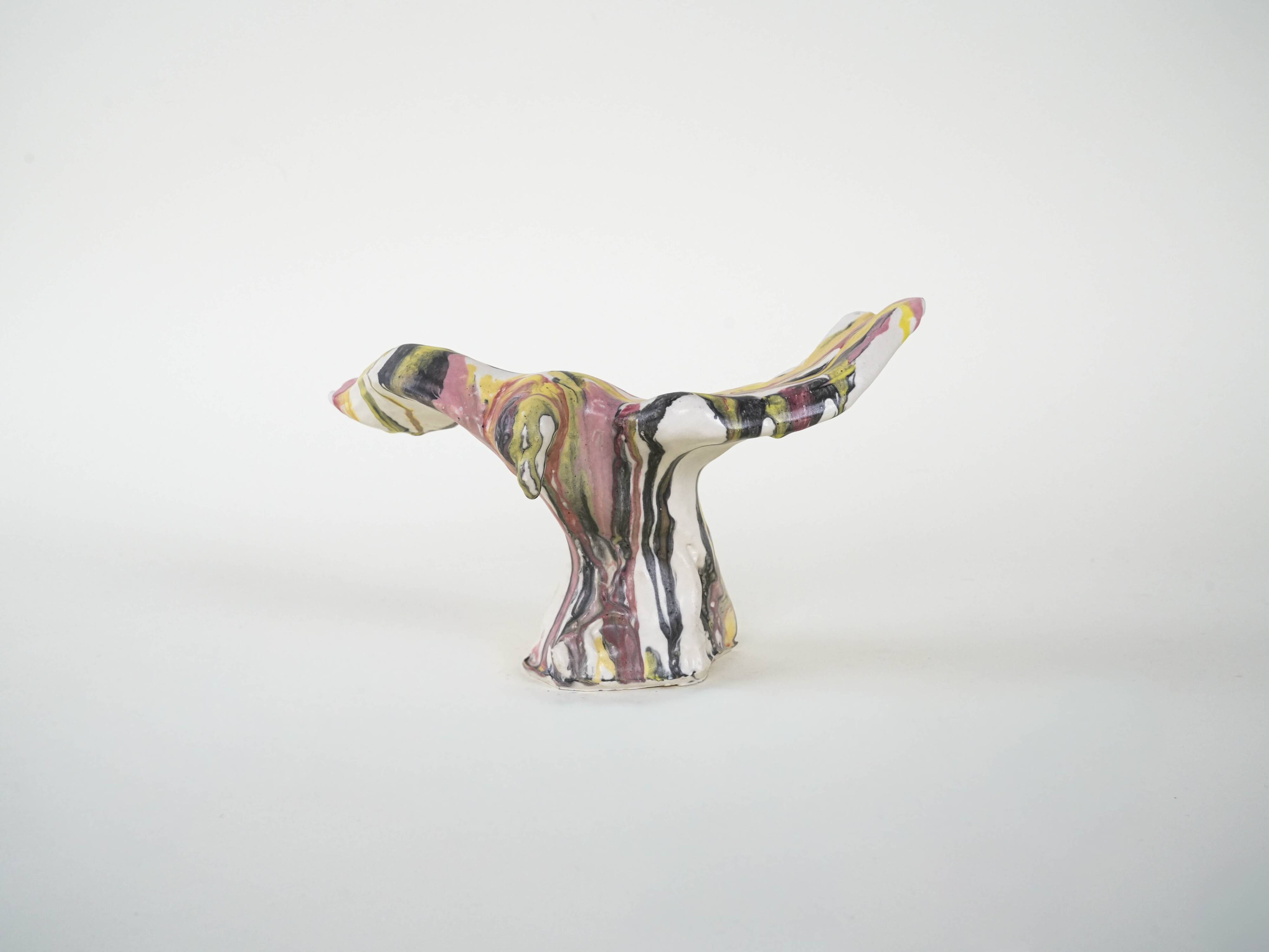 Ceramic bird sculpture, Italian design, 1970s, manufacturer: F. Ferroni