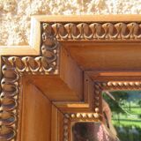 Walnut bevelled mirror 1900