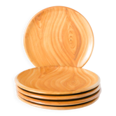 Set of 5 flat ceramic plates, Vallauris Grandjean-Jourdan effect b