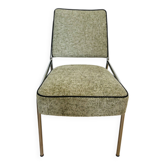 Chaise de salle à manger chromée Bauhaus de Hongrie, années 1960