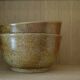 Set of 2 pyrite stoneware bowls