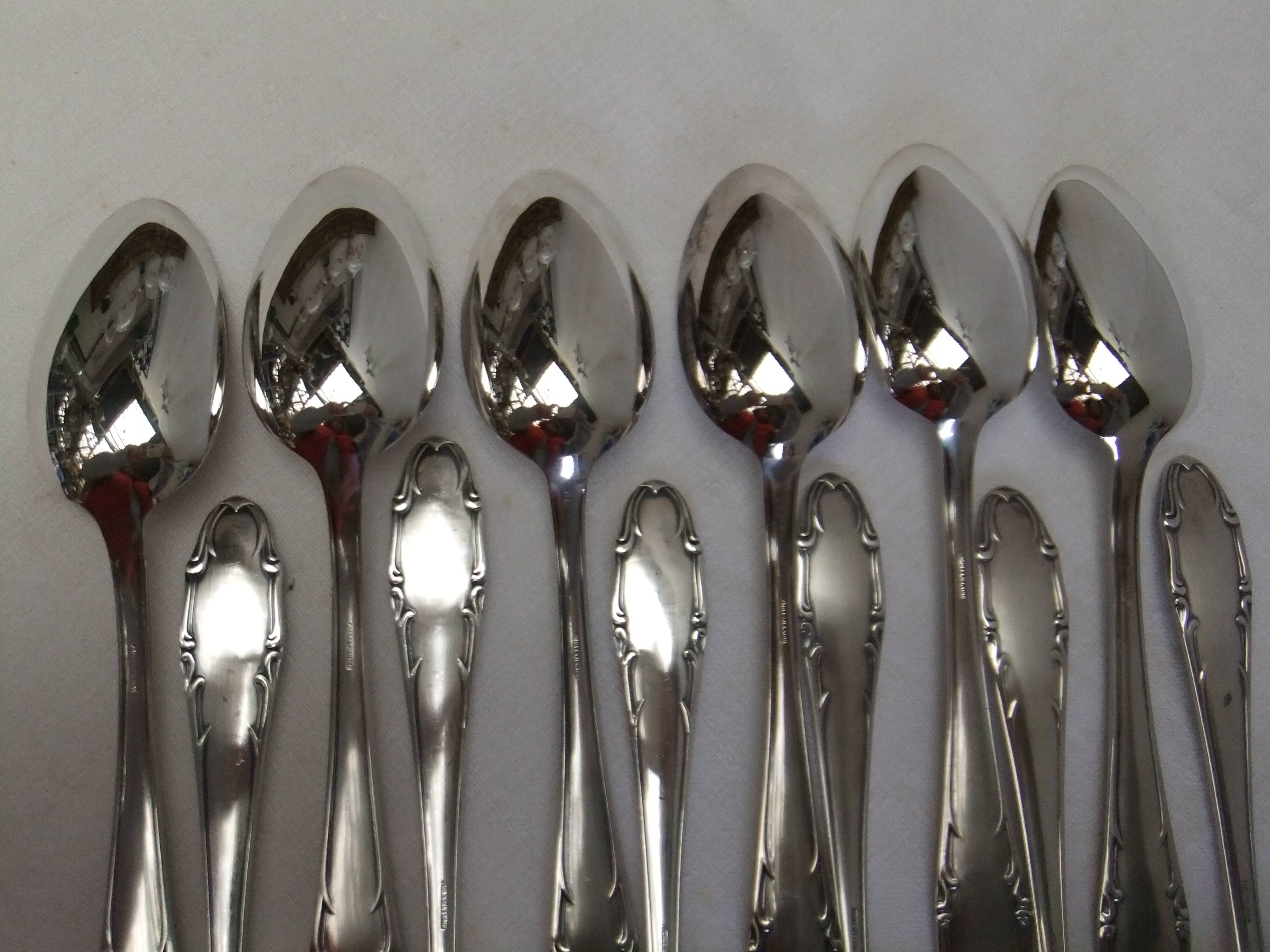 Deetjen silver plated soup spoons filet cutlery service goldsmithing