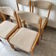Set of 4 Scandinavian Baumann chairs in solid elm – 1970s
