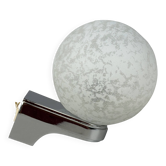 60s 70s Wall Lamp Globe Lamp Chrome & Glass German Space Age Design