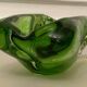 Murano iridescent green pocket tray