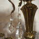Bronze chandelier and faceted crystal stamps