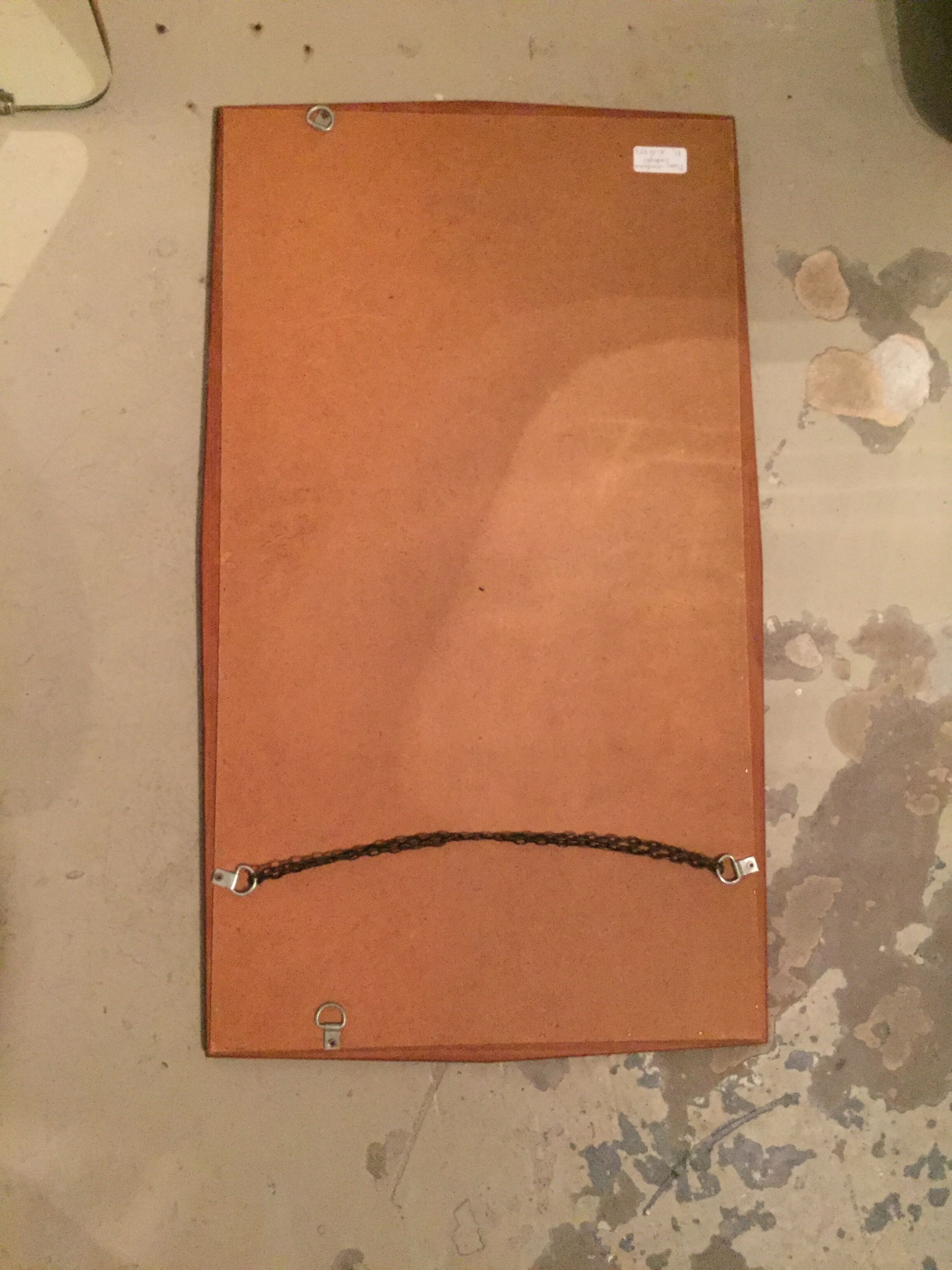 Scandinavian teak mirror - 69 x 36 cm