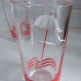 Set of 4 orangeade glasses, Made in Yugoslavia