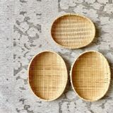 Three trundle baskets