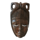Vintage Handcarved African Wood Mask: Tribal Wall Decor