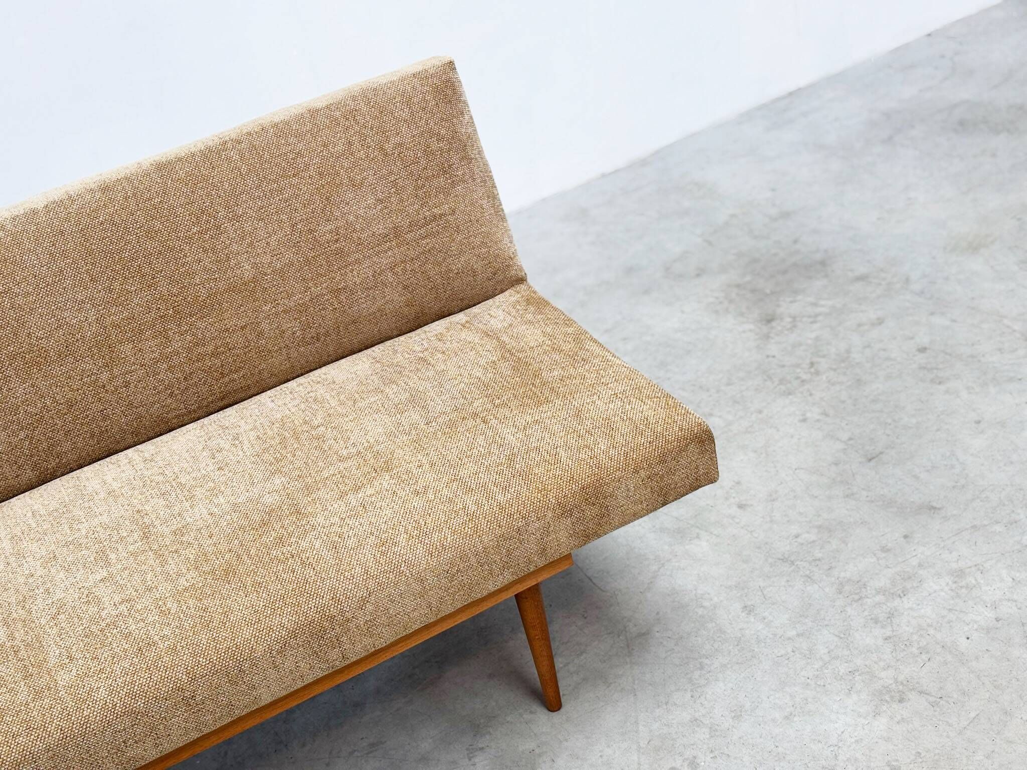 1970's German wooden sofa / daybed