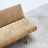 1970's German wooden sofa / daybed