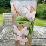 Conical vase in enamel paint