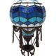 Lampe montgolfière de table en vitrail façon Tiffany