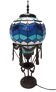 Lampe montgolfière de table en vitrail façon Tiffany