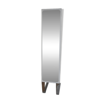 Double-sided psyche mirror white/smoked 1970s
