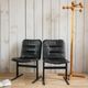 Paire de chaises cuir