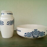 Toilet set of the 30s faiencerie of Longchamp model Florida