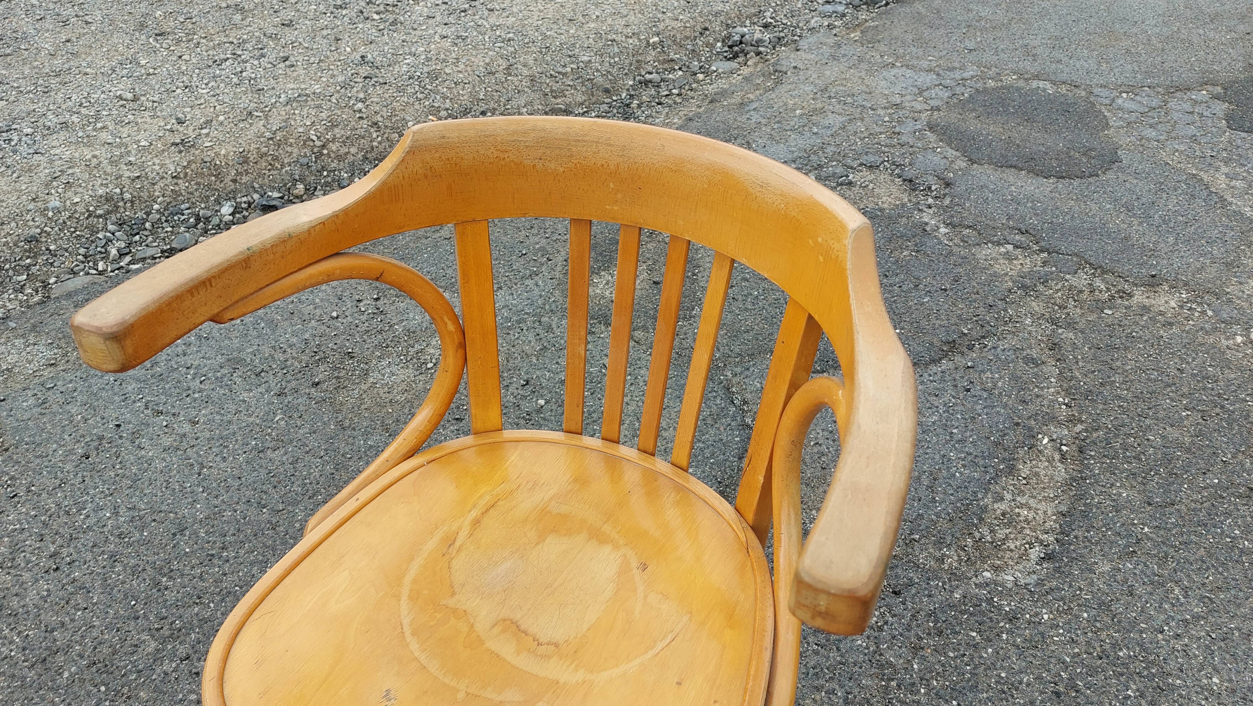 Baumann armchair N°21 in blond beech - 60s