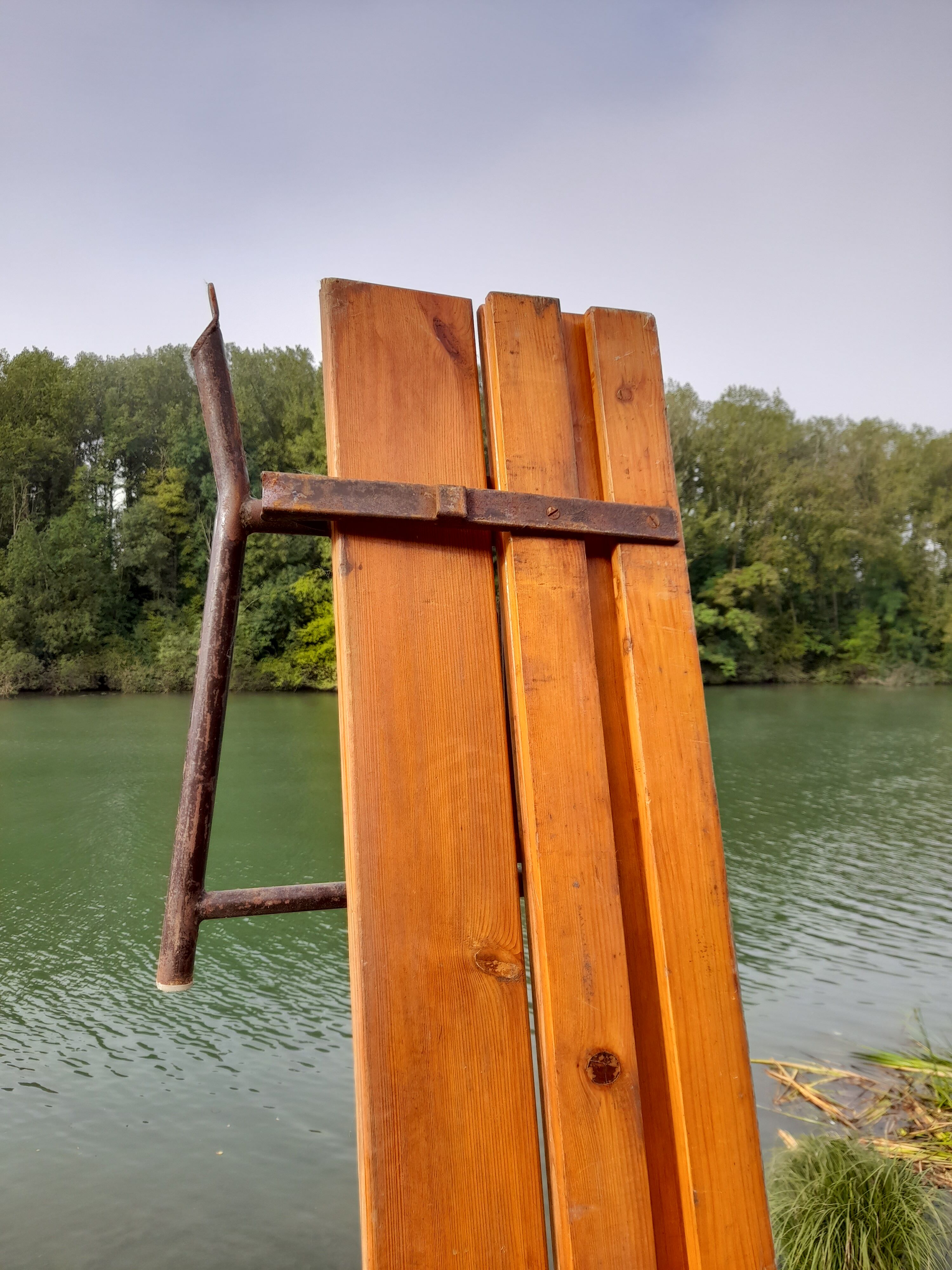 Folding bench from a 1950s café.