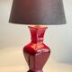 VINTAGE Chic Ceramic and Velvet LAMP