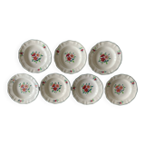 7 large antique deep plates in Sarreguemines earthenware