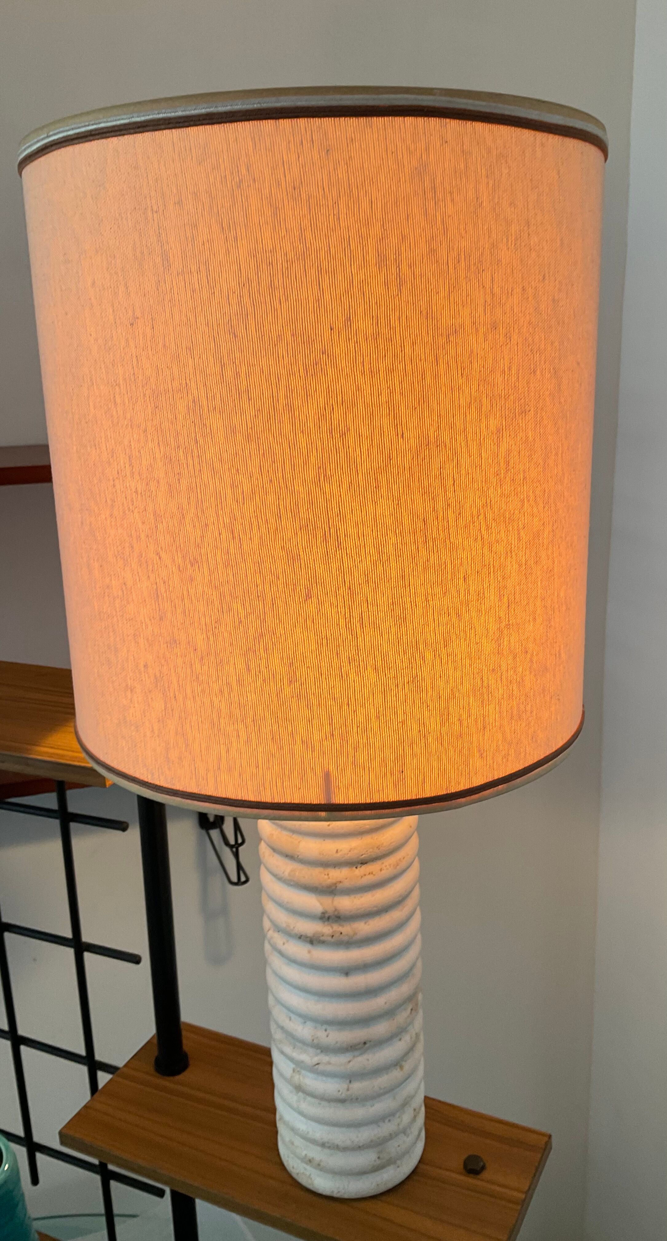 Travertine lamp from the 70s