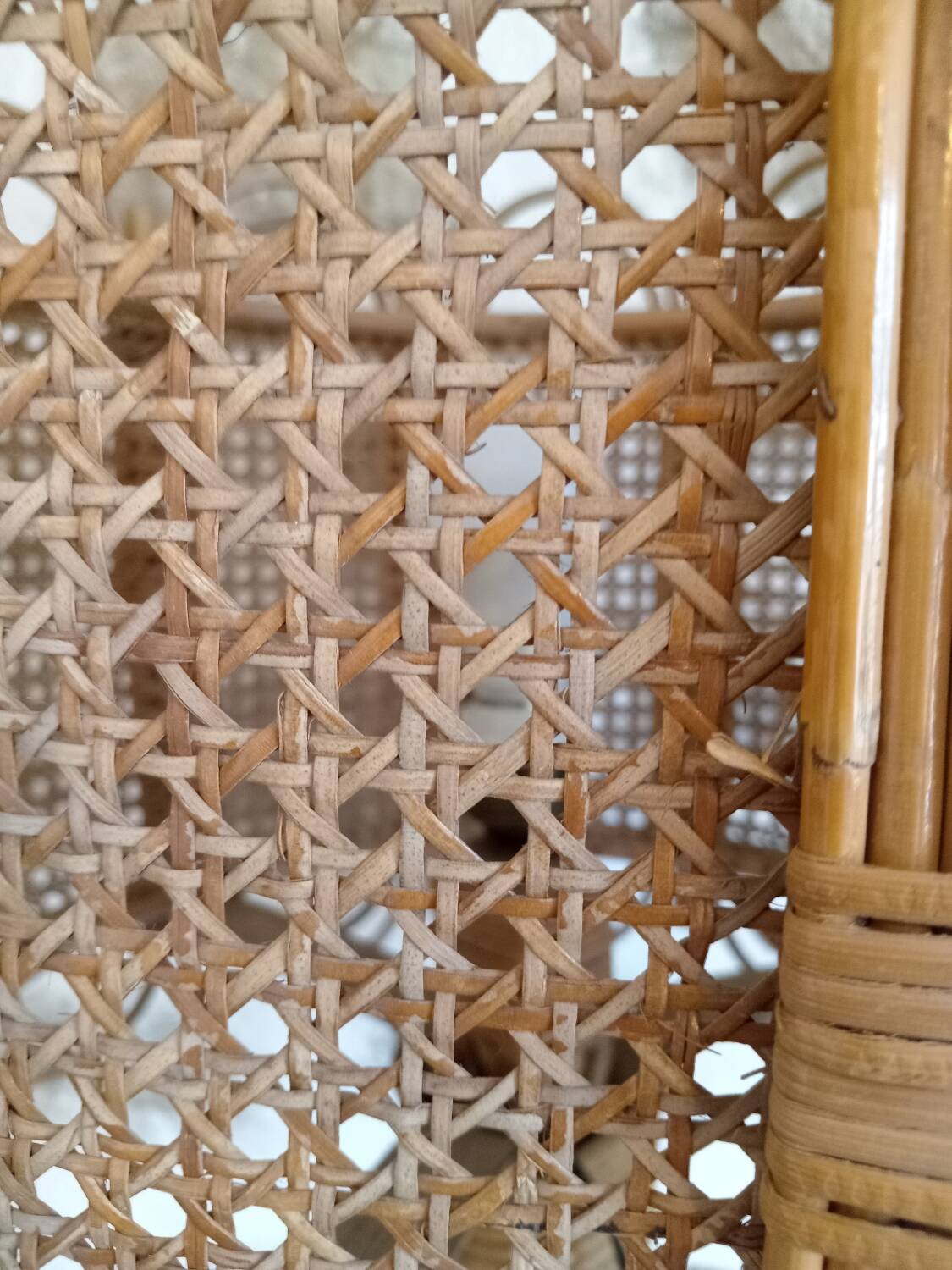 Rattan floor lamp