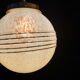 Vintage globe suspension in yellow and gold in Clichy glass