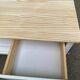 Scandinavian chic country TV unit in solid white and natural wood 160cm