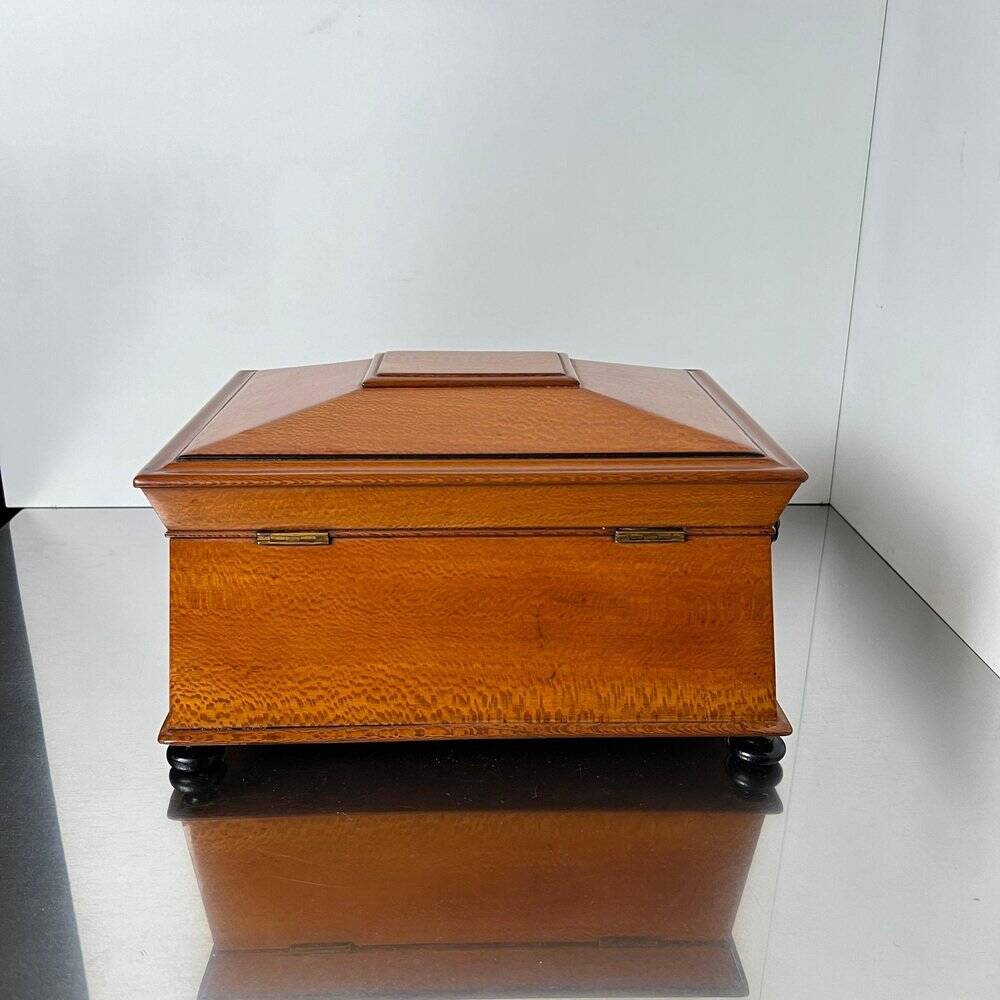 Historicism Box in Floral Ash Veneer and Rosewood, Austria, 1880s