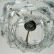 3-tier mid century pendant light with 27 hexagonal glass panels 1960s 70s