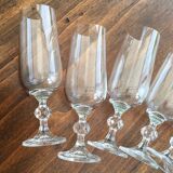 10 crystal champagne flutes