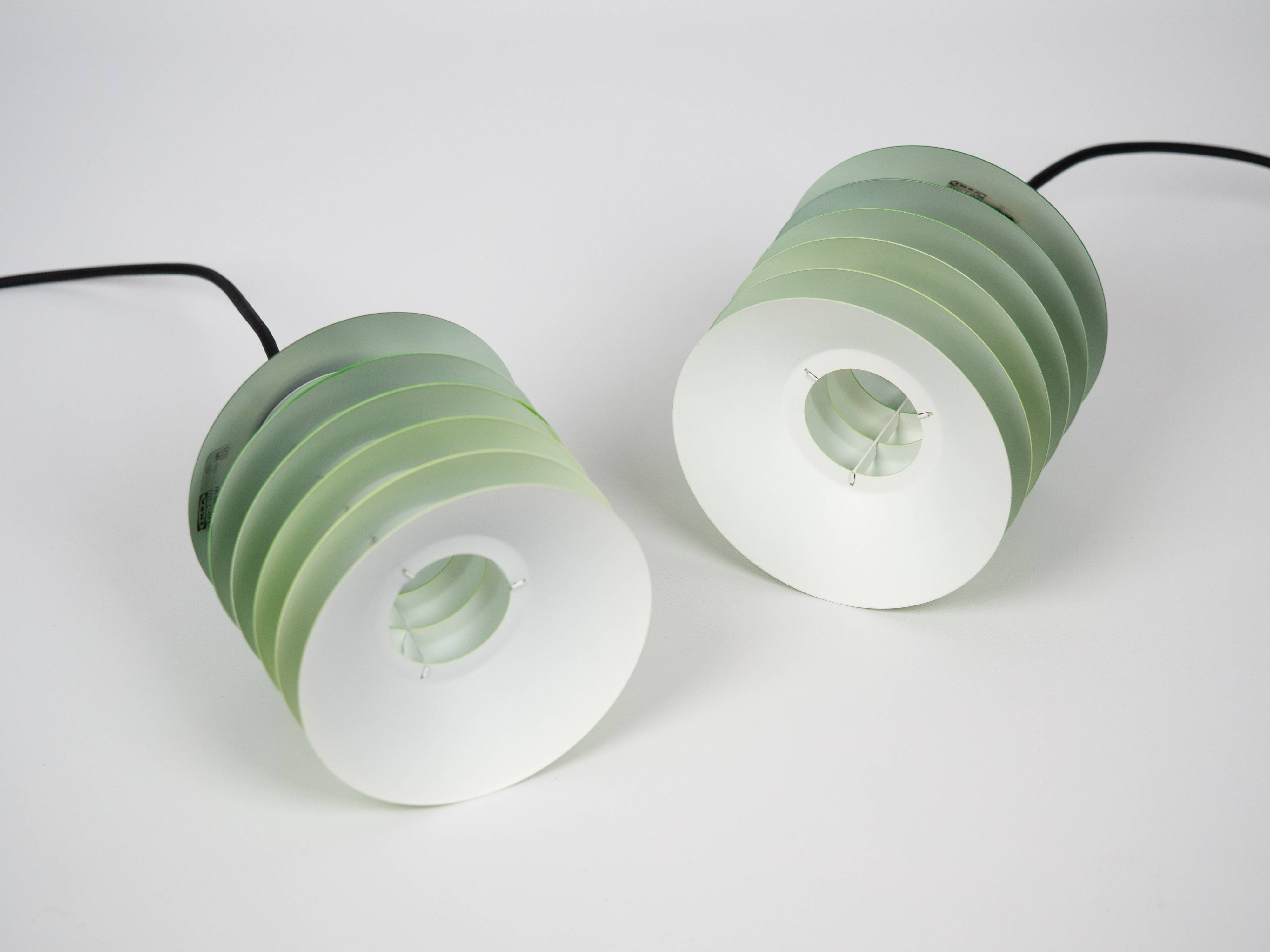 Pair of vintage Danish Duett pendants by Bent Gentzel Boysen, IKEA, 19