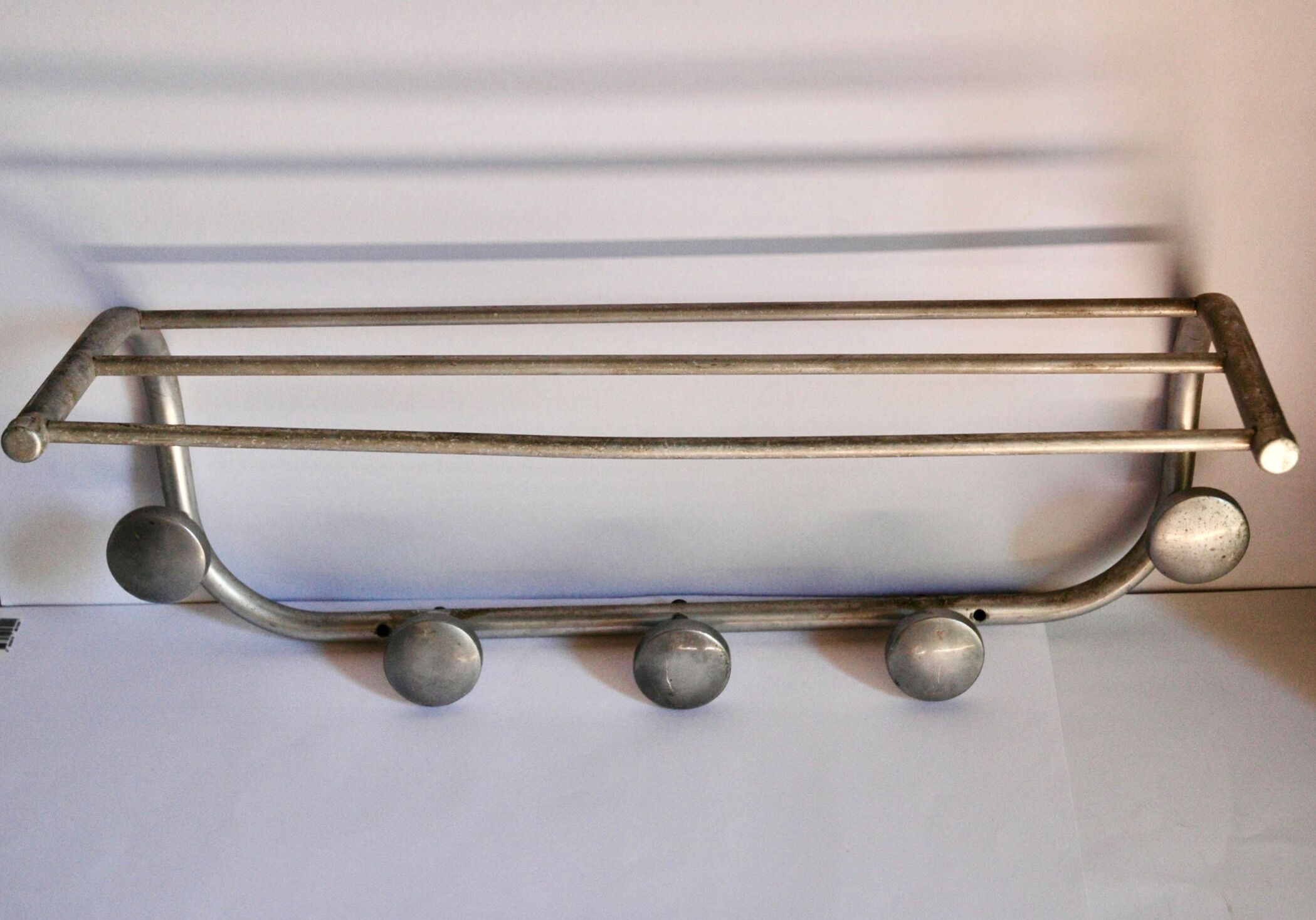 Vintage coat rack 5 aluminum pads