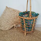 Vintage tripod rattan worker