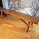 Brutalist elm farm bench