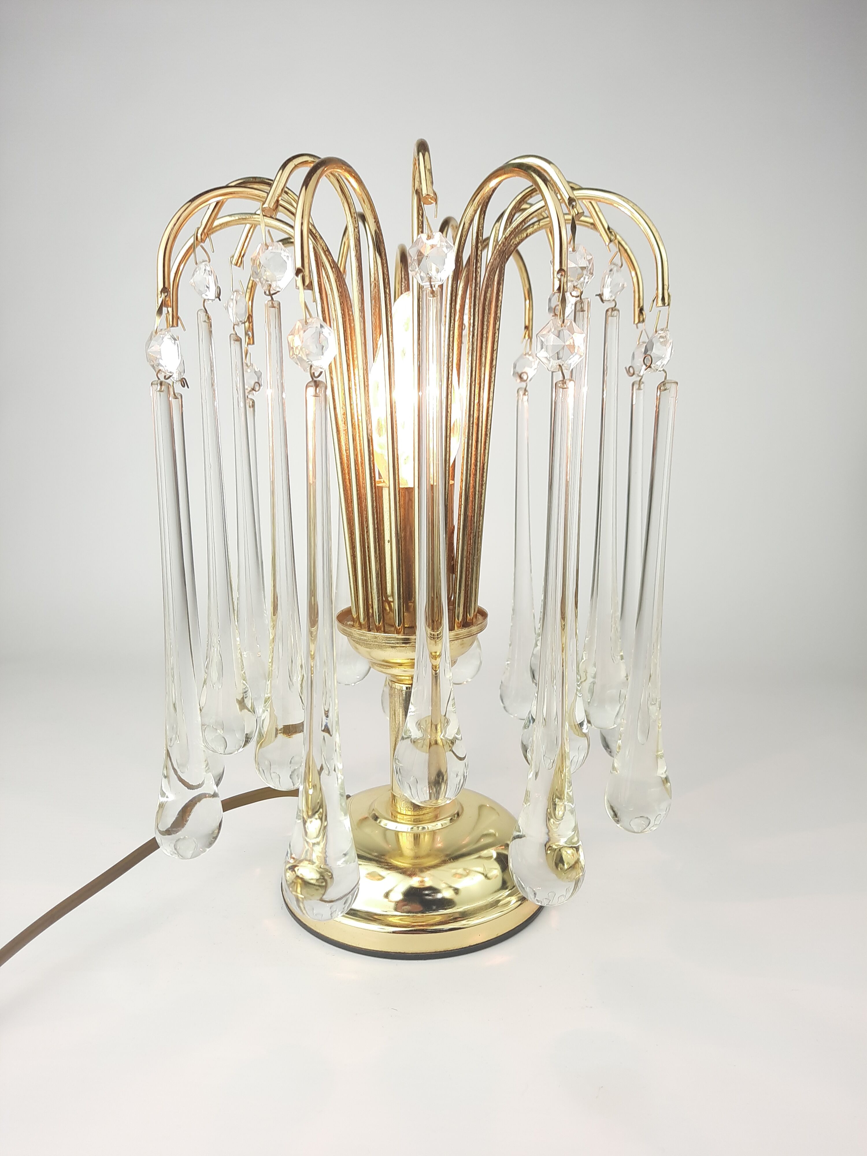 Murano glass waterfall drop lamp