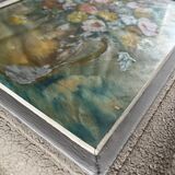 Tableau HSTP (Bouquet de fleurs" vers 1950 mention Alger